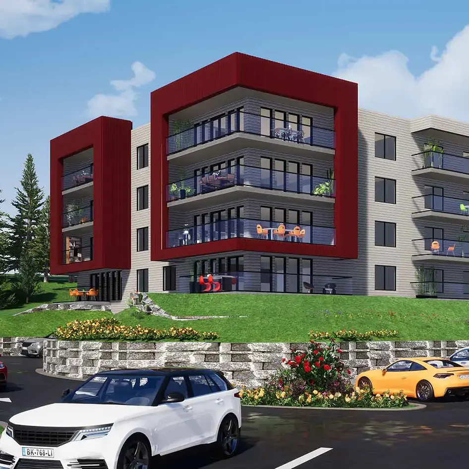 Shiraz Gardens Apartments Rendering of Shiraz Gardens apartment building in Hammonds Plains, Nova Scotia