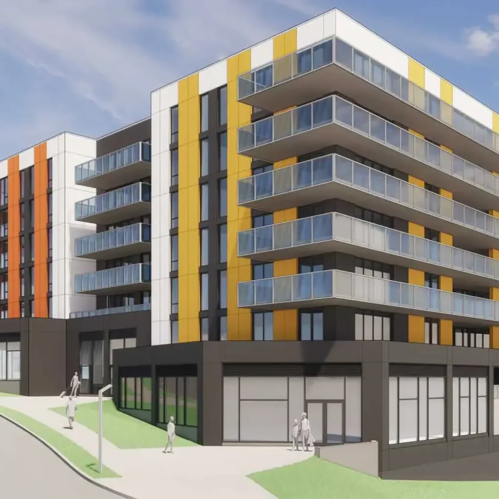 Rendering of Port West in Fairview, Halifax, Nova Scotia, by United Gulf Developments