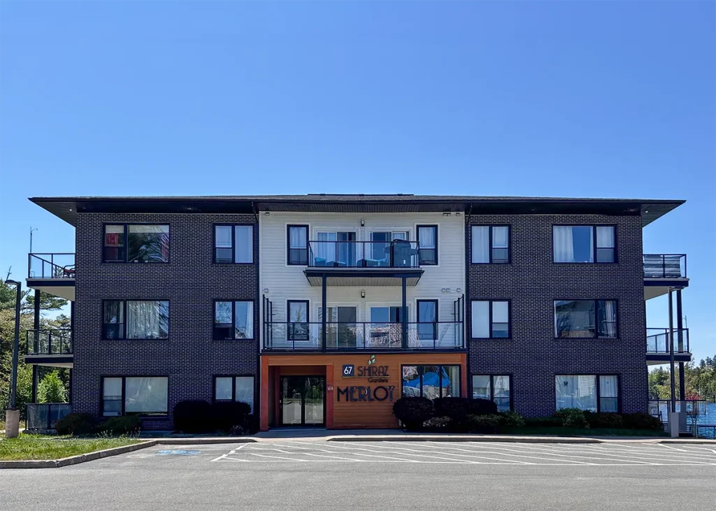 Shiraz Gardens apartment building exterior in Hammonds Plains, Nova Scotia